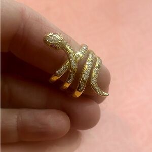 Snake 🐍 Ring-Sterling Silver with Gold Overlay